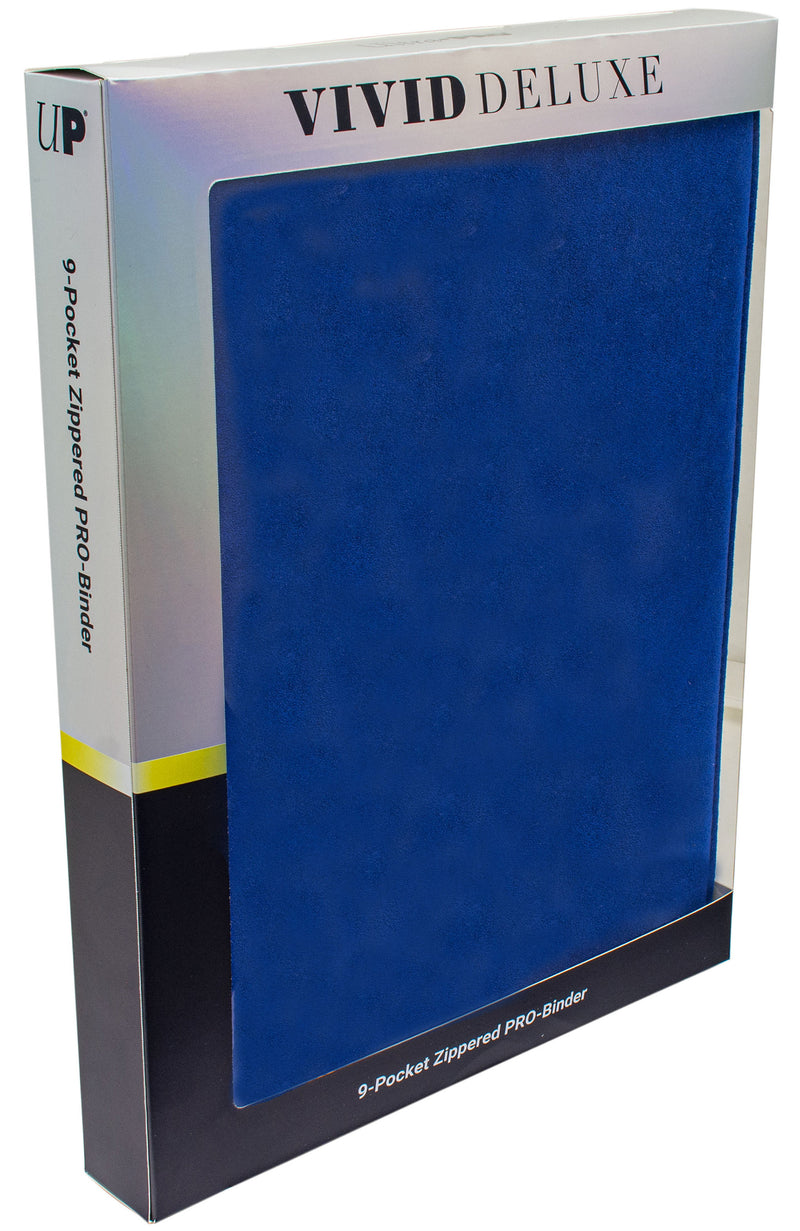 Vivid Deluxe 9-Pocket Zippered PRO-Binder, Blue