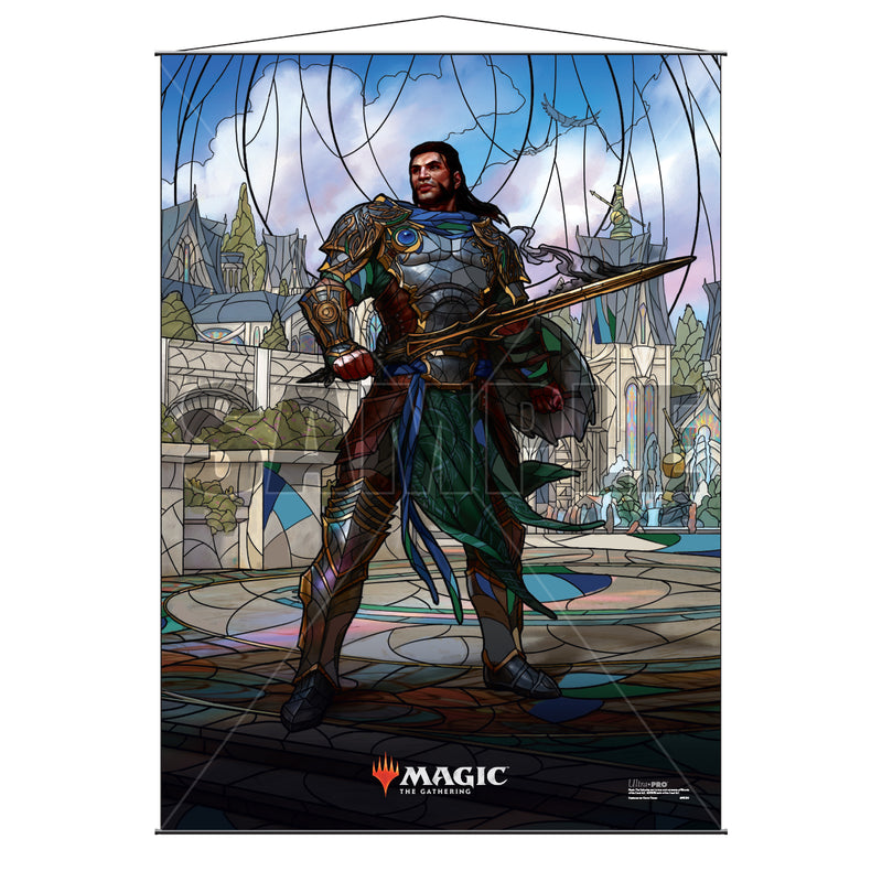 Stained Glass Planeswalkers Wall Scroll Gideon for Magic: The Gathering