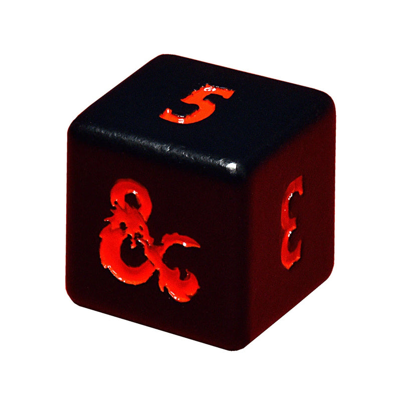 Heavy Metal Black and Red D6 Dice Set (4ct) for Dungeons & Dragons