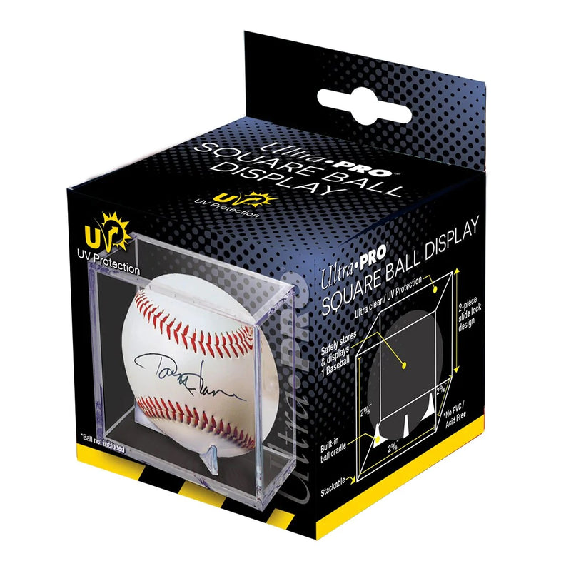Baseball Clear Square Display Case with UV Block