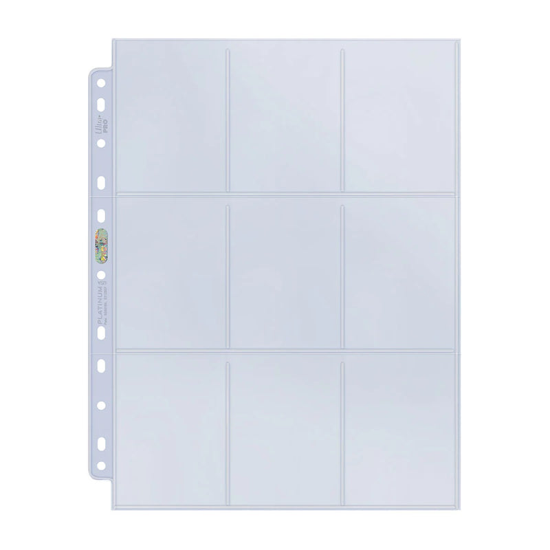 Platinum Series 9-Pocket 11-Hole Punch Pages (100ct) for Standard Size Cards