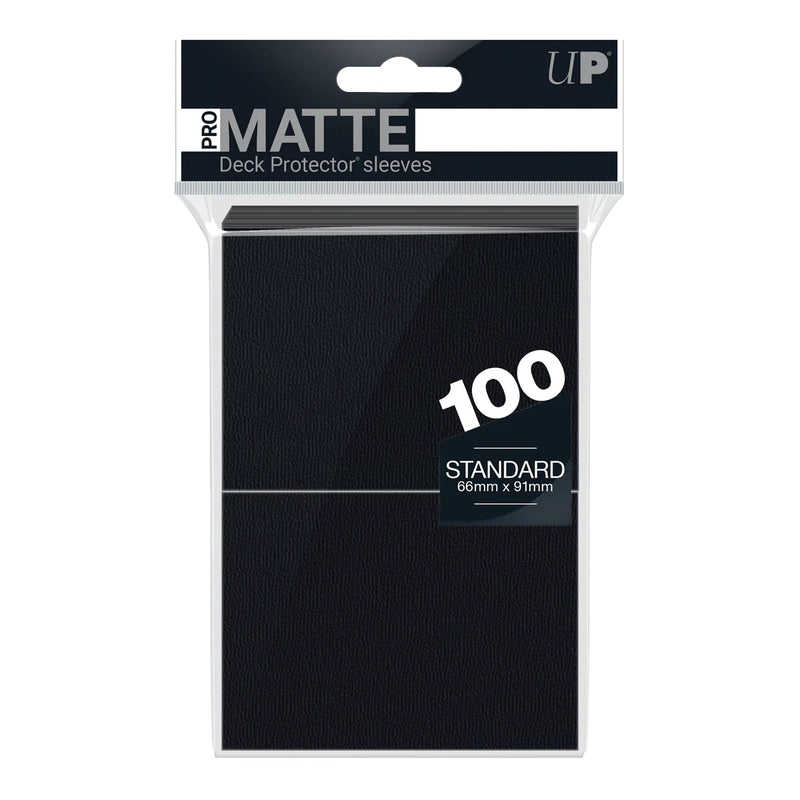 PRO-Matte Standard Deck Protector Sleeves, 100ct, Black