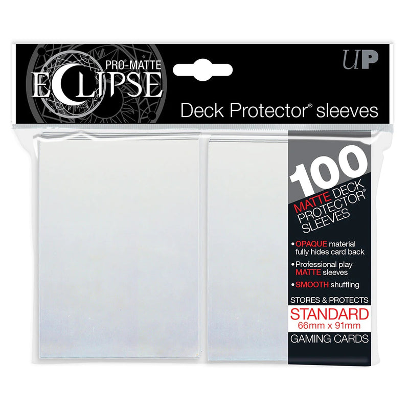PRO-Matte Eclipse Standard Deck Protector Sleeves (100ct), White