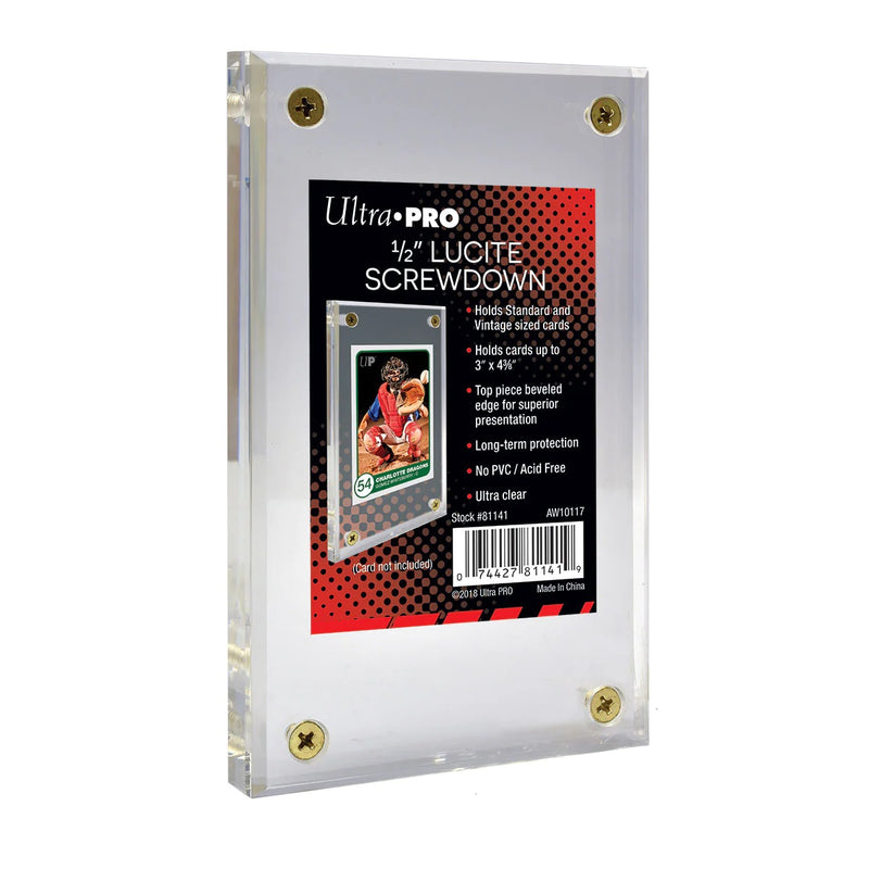 Ultra Pro 1/2" Lucite ScrewDown For Baseball Cards & Other Sports Cards - Great"