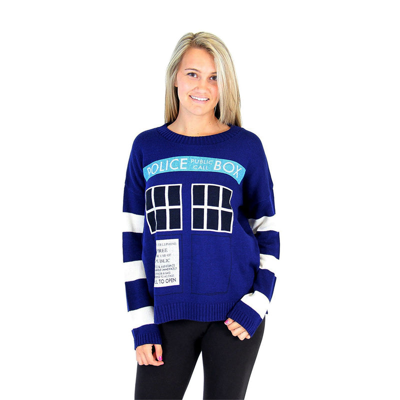 Doctor Who Junior's Blue TARDIS Sweater