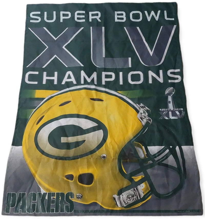 Green Bay Packers Super Bowl XLV Champions 27" x 37" Single-Sided Vertical Flag