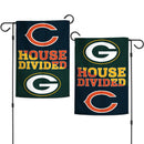 Green Bay Packers/Chicago Bears House Divided Garden Flag, 2-Sided, 12.5" x 18"