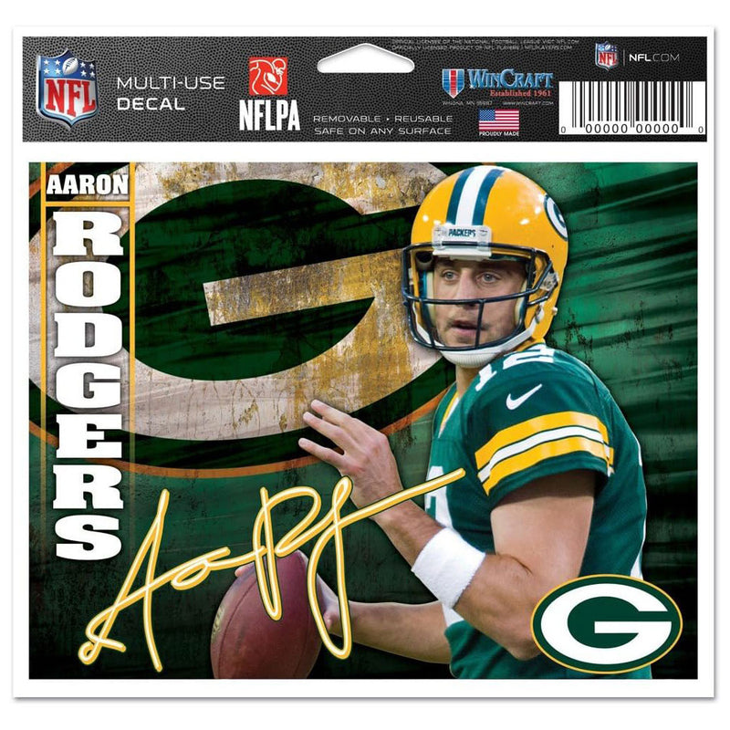 Green Bay Packers Aaron Rodgers Signature Ultra Decal, 5" x 6"