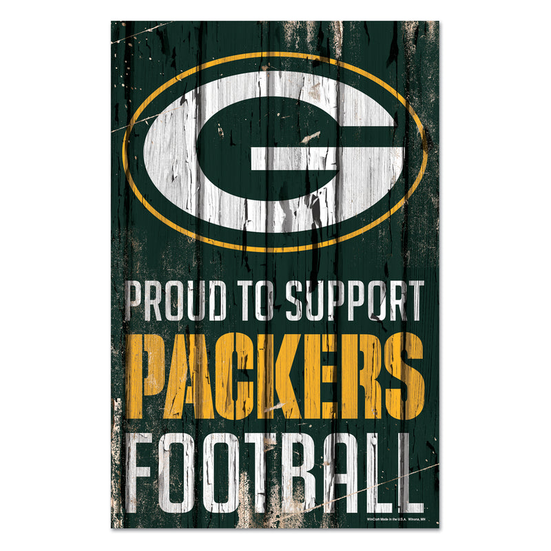 Green Bay Packers 11x17 Wooden Plank Sign