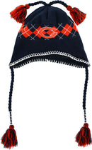 Chicago Bears Tassle-Gyle Knit Cap With Braids