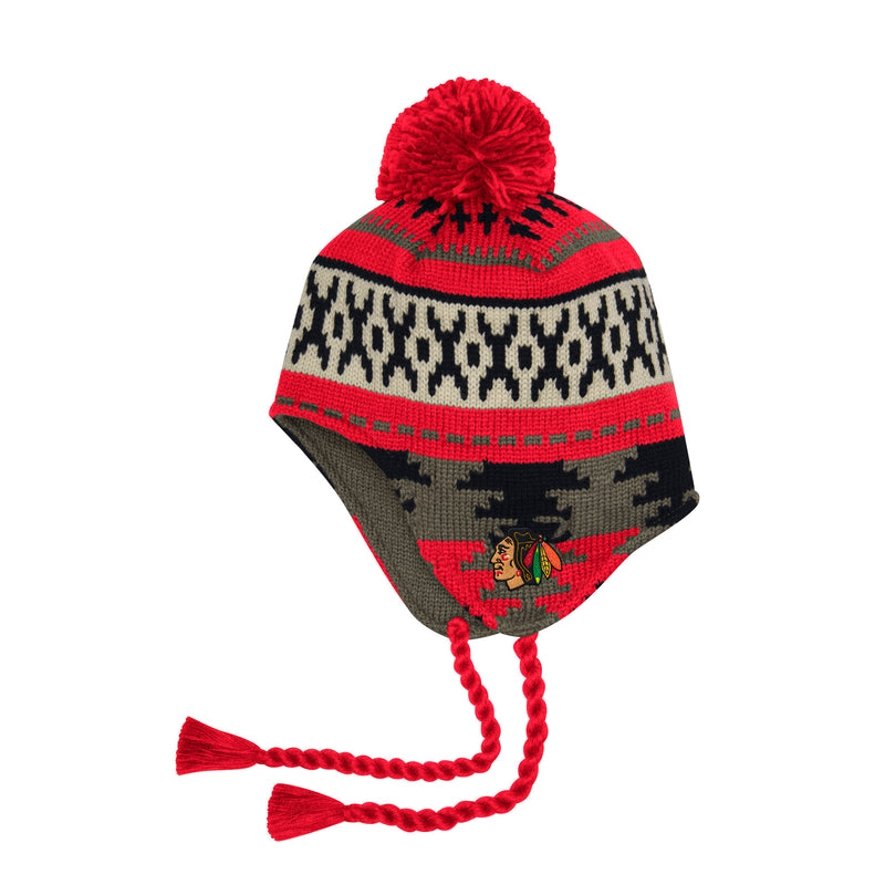 Chicago Blackhawks Tassel Knit Hat