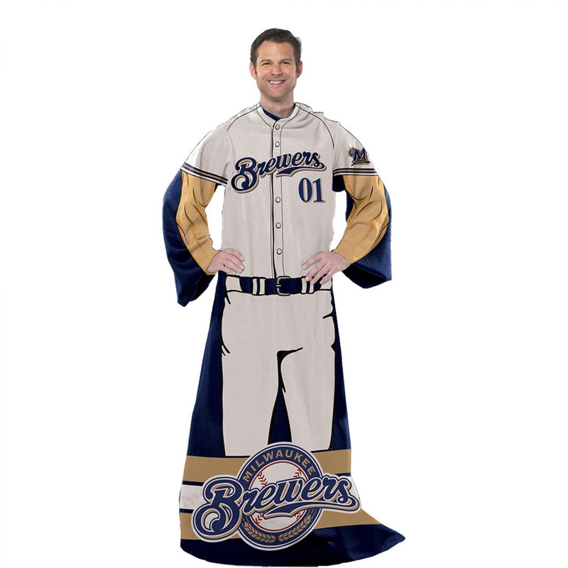 Milwaukee Brewers Player Comfy Throw with Sleeves
