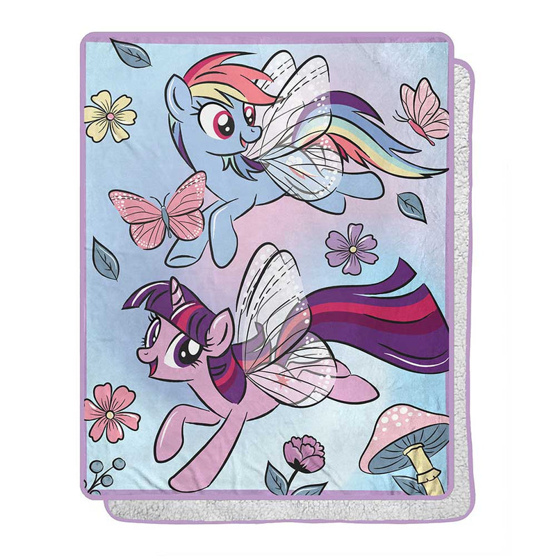 My Little Pony Floral Flight Silky Soft Throw Blanket