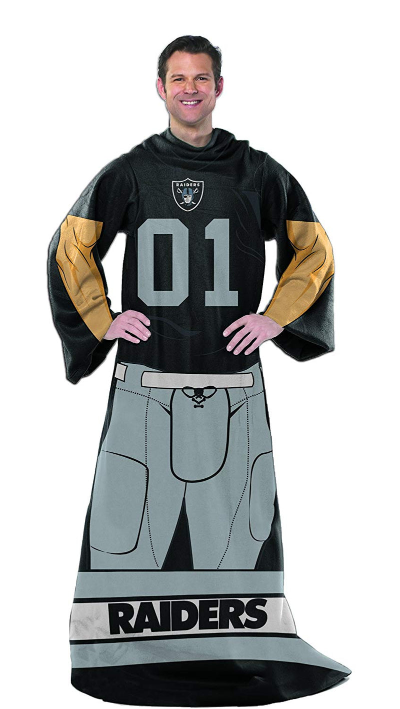 Oakland Raiders Player Huddler Comfy Throw With Sleeves
