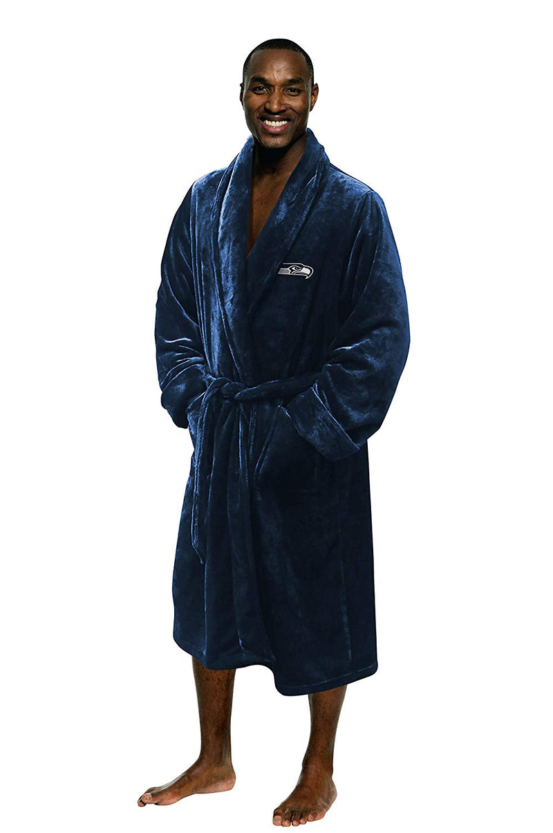 Seattle Seahawks Men's Silk Touch Bath Robe, Large/X-Large