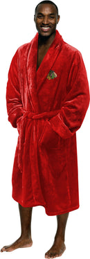 Chicago Blackhawks Men's Silk Touch Bath Robe, Large/X-Large