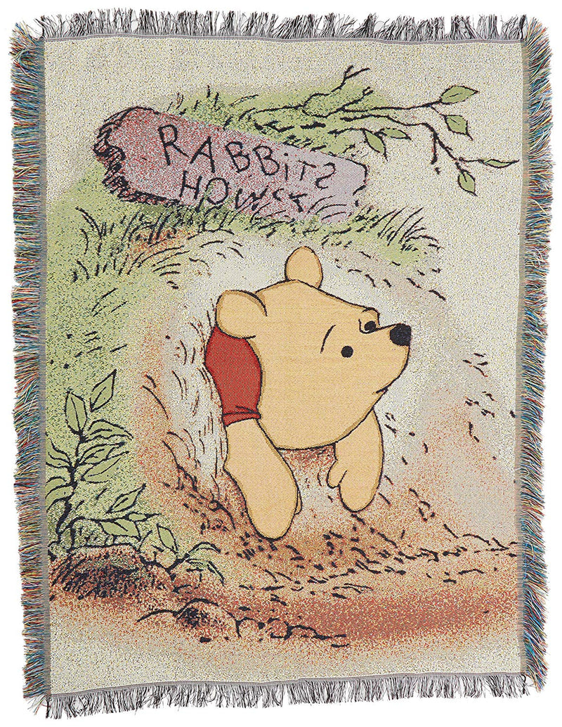 Winnie The Pooh, "Vintage Pooh" Woven Tapestry Throw Blanket