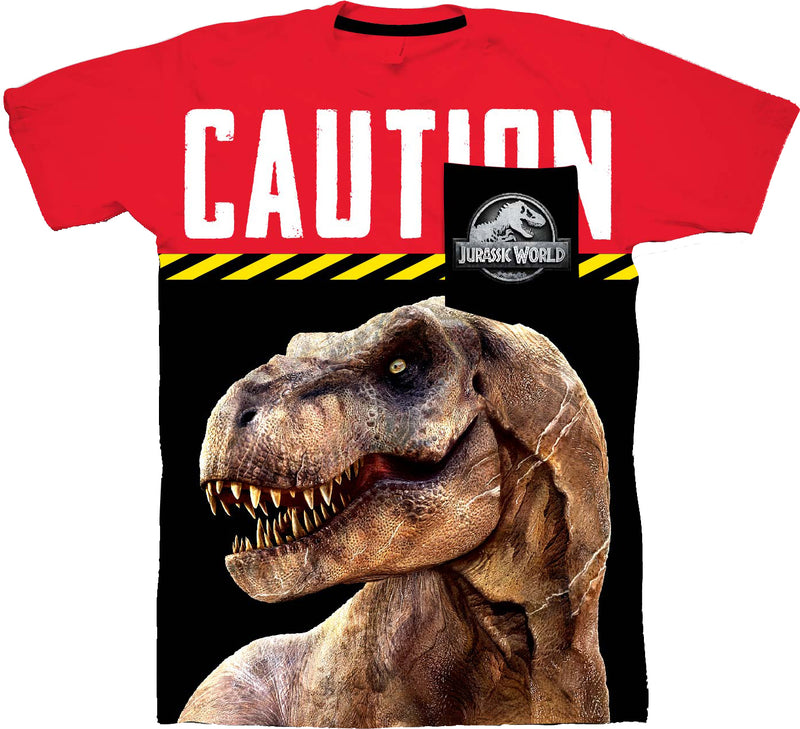 Jurassic World Caution: T-Rex Boy's Shirt with Pocket