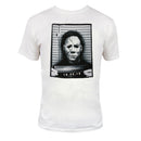 Halloween Michael Myers Mugshot Men's White Tee