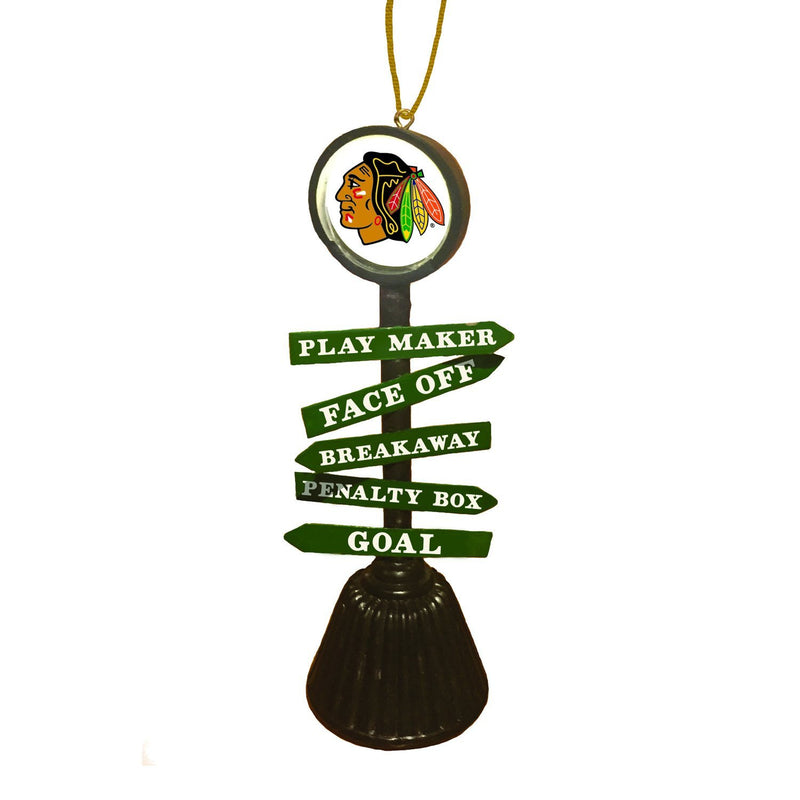 Chicago Blackhawks Fan Crossing Ornament