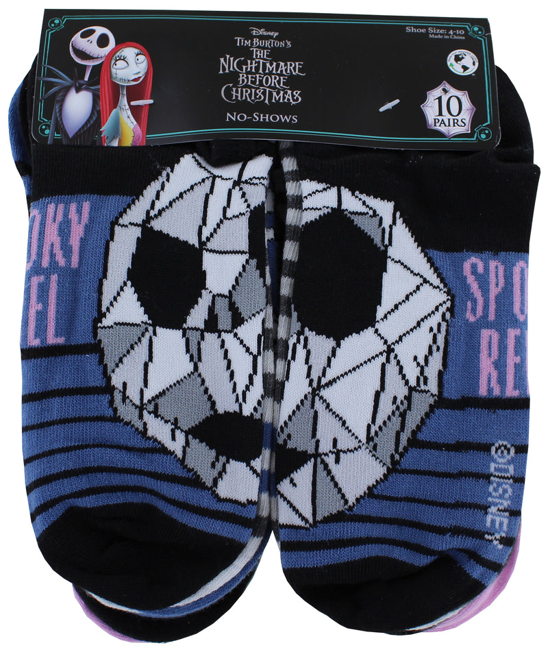 Nightmare Before Christmas Spooky Rebel Womens Sock Set, 10-Pack, Shoe Size 4-10