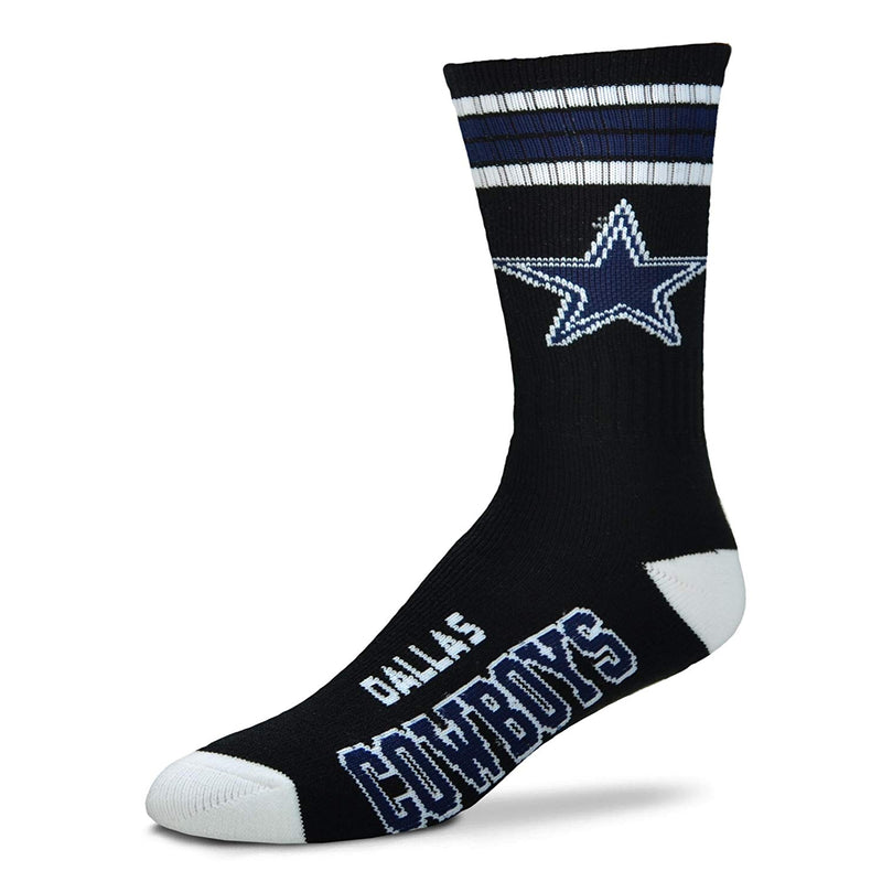 Dallas Cowboys Deuce Black Crew Socks