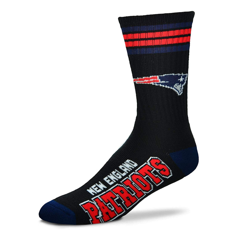 New England Patriots Deuce Black Crew Socks