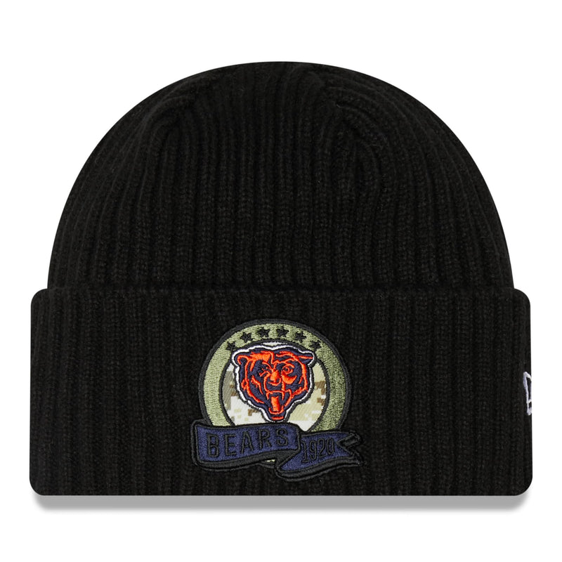 Chicago Bears NFL22 Salute to Service Knit Hat, Black, One Size Fits Most