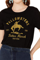 Yellowstone Bucking Bronco Women's Tee, Black