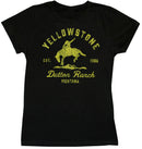 Yellowstone Bucking Bronco Women's Tee, Black
