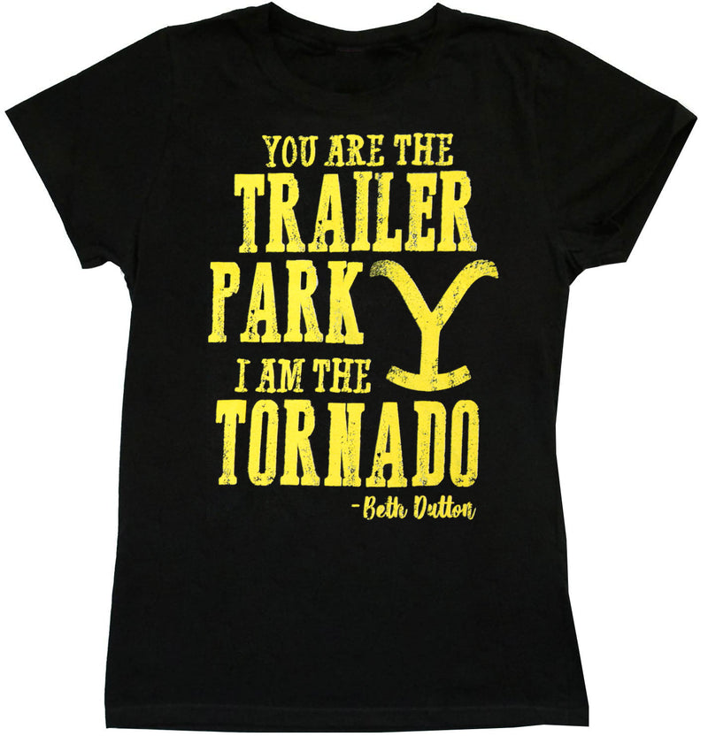 Yellowstone I Am The Tornado Women's Tee, Black