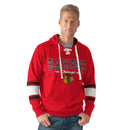 Chicago Blackhawks Icing Men's Lace Up Fleece Pullover Hoodie