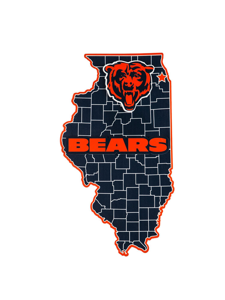 Chicago Bears State Shape Wall Decor