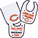 Chicago Bears Two Bibs & Burp Cloth Infant Set