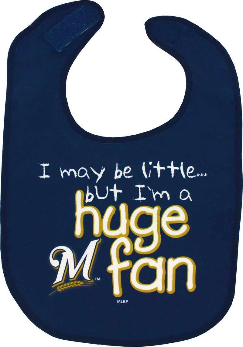 Milwaukee Brewers M Logo Huge Fan Baby Bib