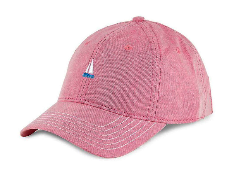 Block Headwear Embroidered Sailboat Oxford 6 Panel Baseball Cap, Pink
