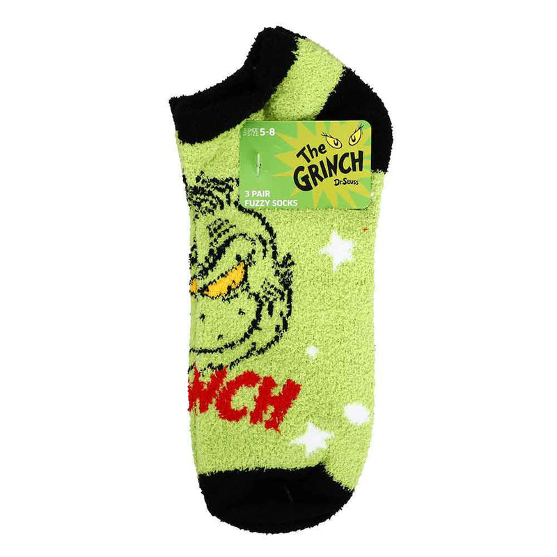 Dr. Seuss The Grinch 3 Pair Ankle Socks, 9-11