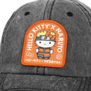 Sanrio Hello Kitty x Naruto Embroidered Patch Pigment Dye Hat