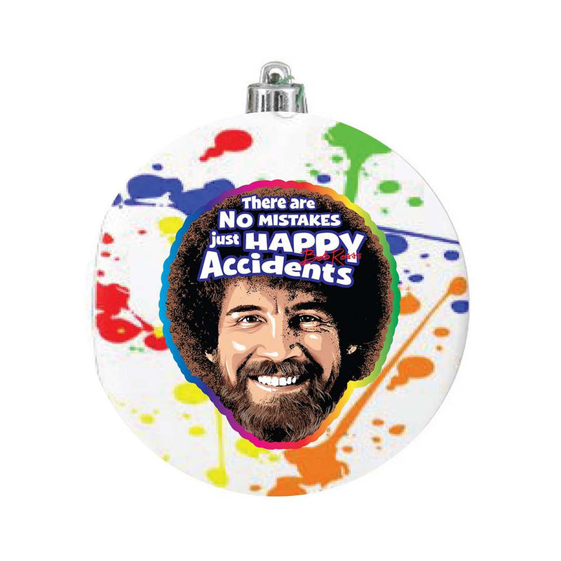 Bob Ross Happy Accidents Ball Ornament