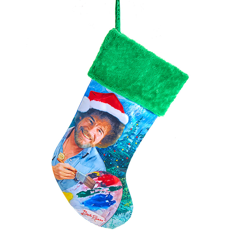 Bob Ross Stocking With Green Cuff
