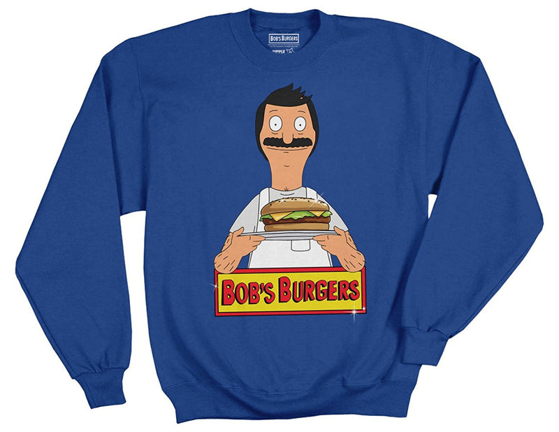 Bob's Burgers Shiny Burger Royal Blue Sweatshirt
