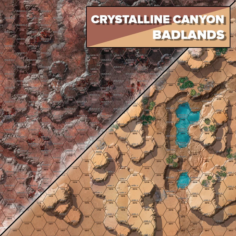 BattleTech Alien Worlds Battlemat: Crystalline Canyon/Badlands