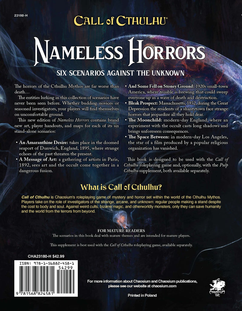 Call of Cthulhu: Nameless Horrors (2nd Edition)