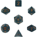 Opaque Dark Grey/copper Polyhedral 7-Dice Set