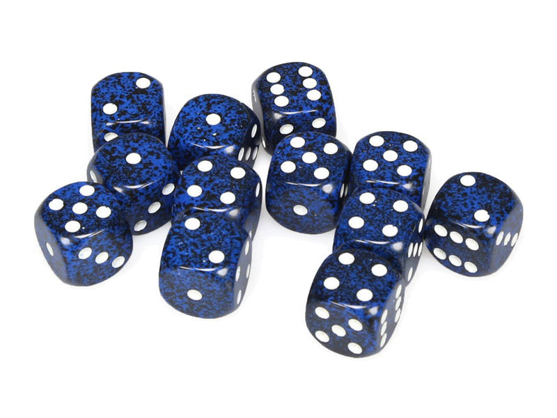 Chessex Speckled Stealth 16mm D6 Dice Block (12)
