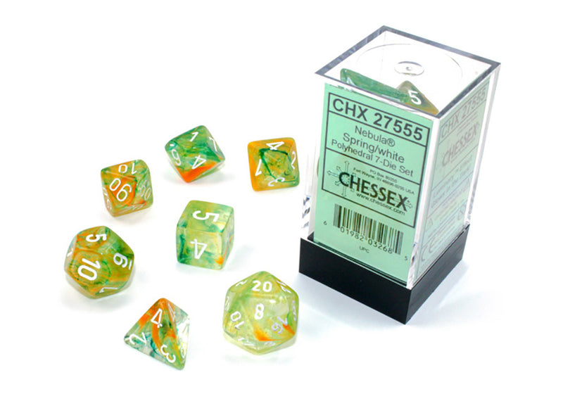 Chessex Nebula Spring/white Polyhedral 7-Die Set