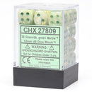 Marble Green/dark green 12mm d6 Dice Block (36 Dice)
