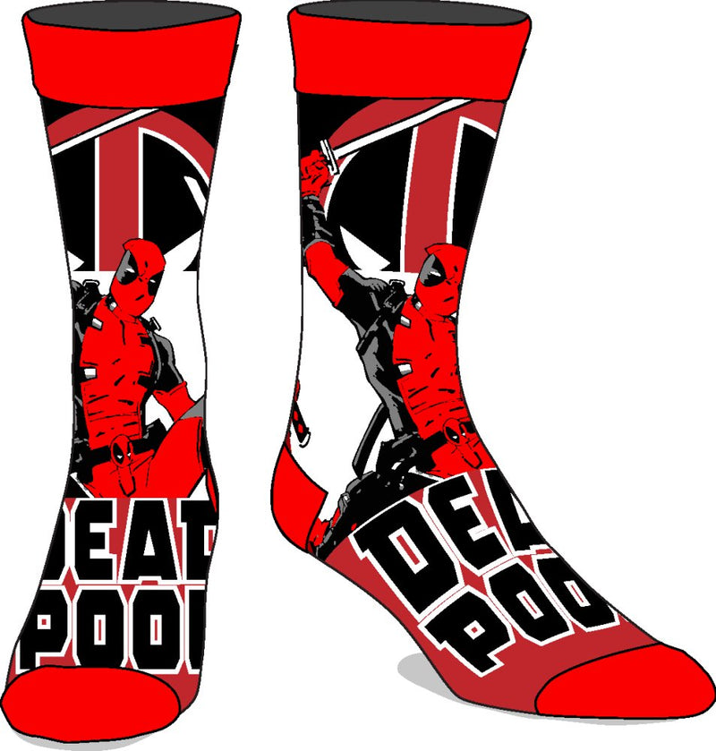 Marvel Comics Deadpool Panel Crew Socks