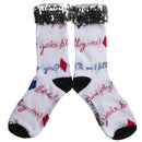 Birds of Prey Sequin Cuff Crew Socks, Sock Size 9-11 / Shoe Size 5-10