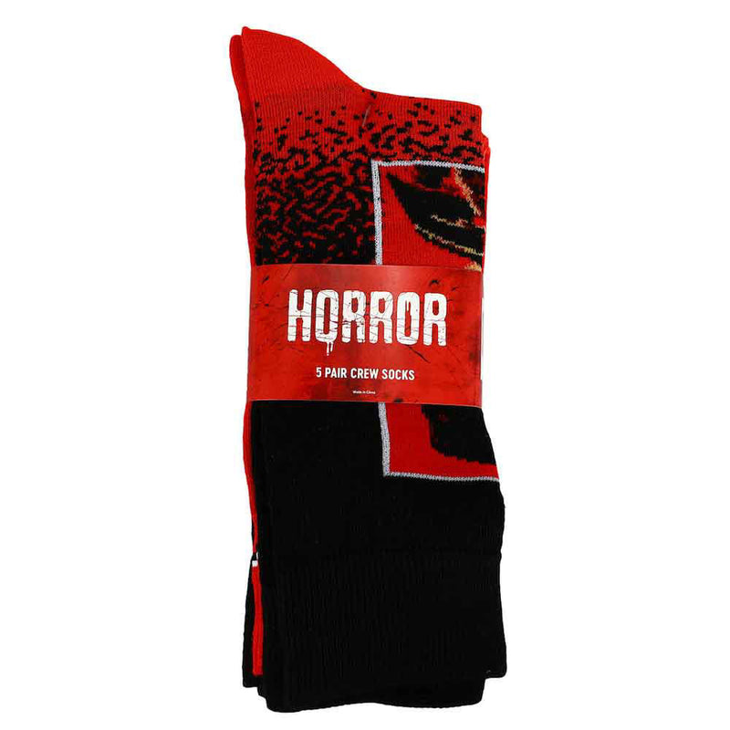 Horror Icons 5 Pair Crew Socks